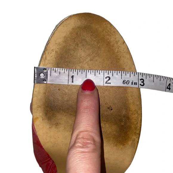 Coach Pink/Red Espadrille Sandals, Size 6 - Picture 17 of 17